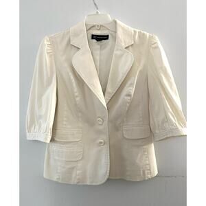 Worthington Cream Tailored Puff-Sleeve Blazer